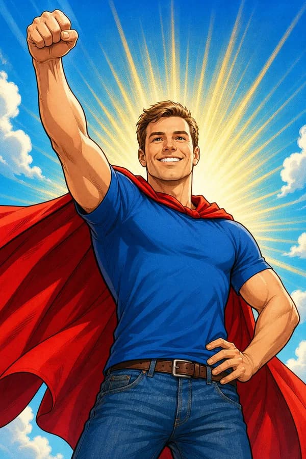 Portada de ejemplo en inglés: Solo el héroe