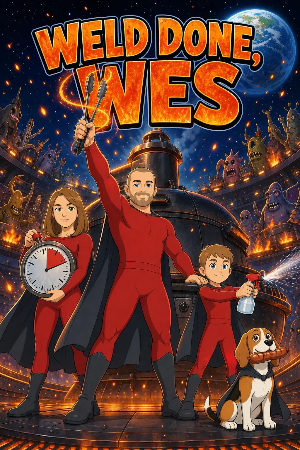 A second cover drawn for the same sample story, with Wes and his family.